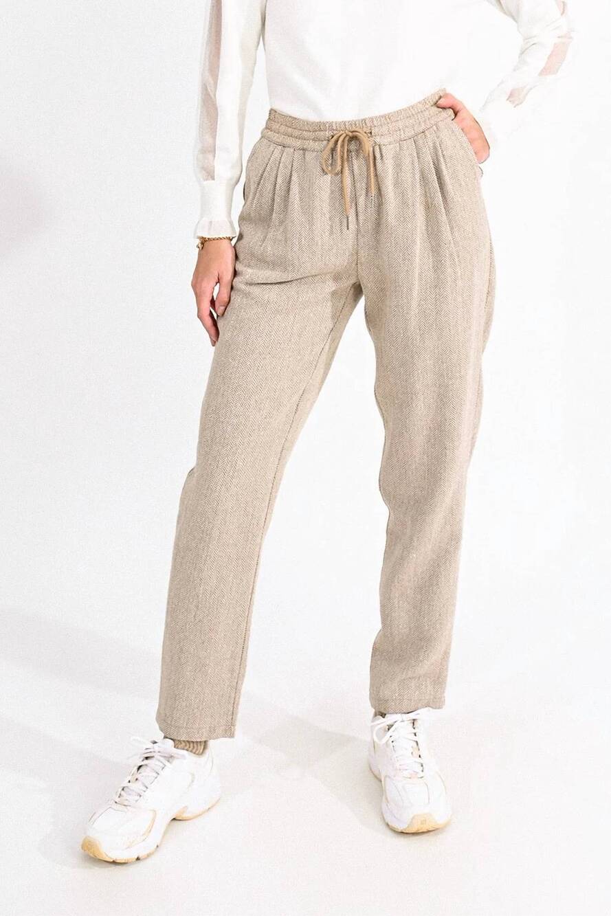 NEW MOLLY BRACKEN joggers pants in beige